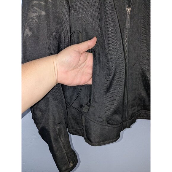 Scorpion Exo Women Blk Motorcycle Jacket Large Quilted Zippered Cuffs liner - Picture 16 of 16